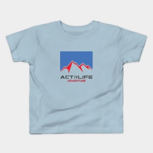 Activlife Adventure With Red Mountains and Blue Sky Kids T-Shirt